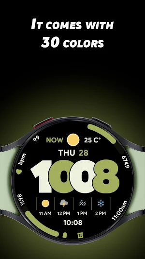 Digital Weather 2 - Watch face Screenshot 2