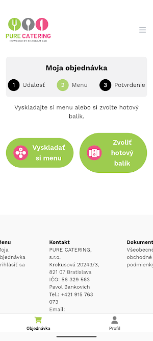 Pure Catering Screenshot 1