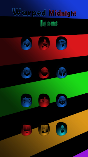 Warped Midnight Colors Icons Screenshot 3