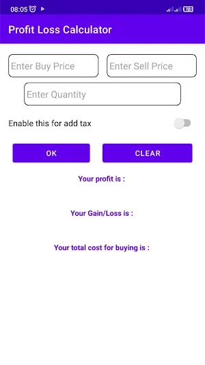 Profit Loss Calculator Screenshot 0