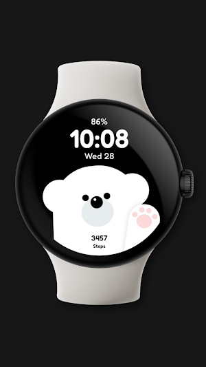 Polar Bear Animated Watch Face Screenshot 1