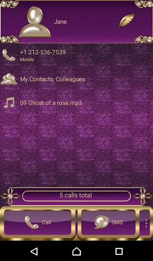 Virgin Mary Lilac Dialer theme Screenshot 1