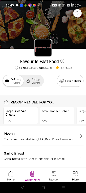 Favourite Fast Food Screenshot 2
