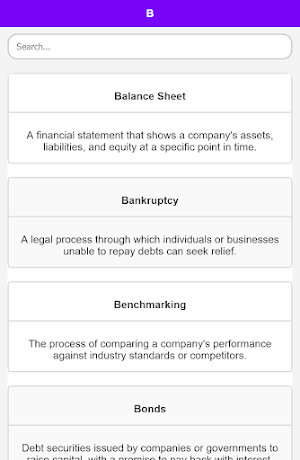 Business Dictionary Screenshot 1