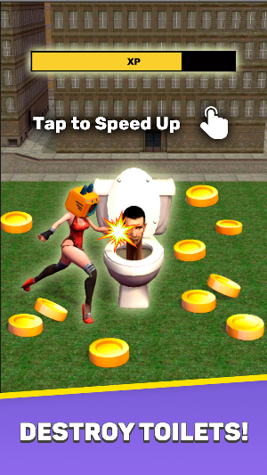 Tap Clicker Game: Toilet Man Screenshot 0