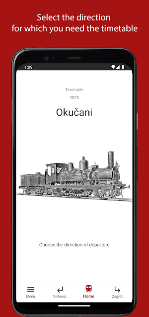 Train timetable Okučani 2023 Screenshot 0
