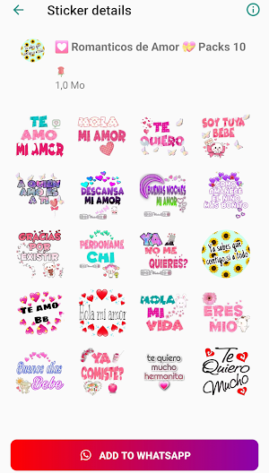 Stickers de Amor y Romanticos Screenshot 2