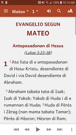 Papiamentu Bible Screenshot 1