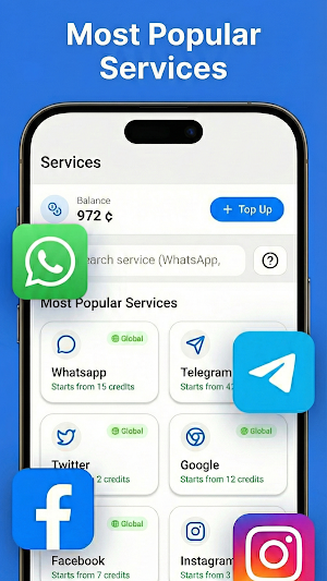 Virtual SMS/Number - Get Code Screenshot 0