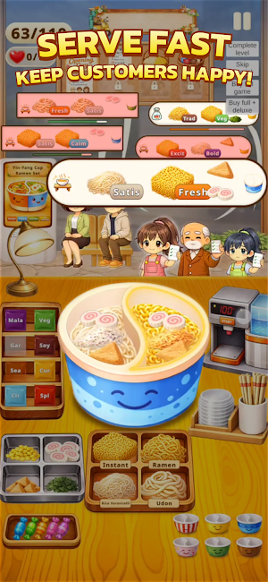 Dual Ramen Rush – Cooking Game Screenshot 1