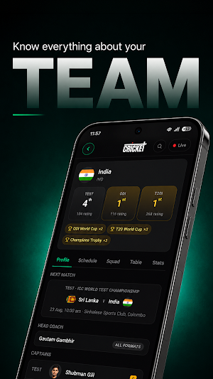 Cricket Plus: Live Scores Screenshot 2