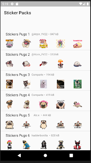 Stickers de Pugs Screenshot 3