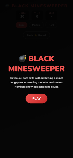 Black Minesweeper Screenshot 0