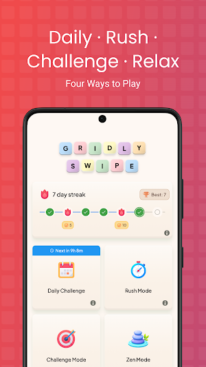 GridlySwipe: Word Grid Puzzle Screenshot 1