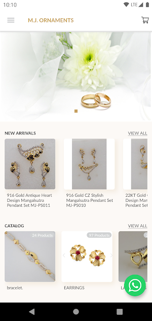 MJ Ornaments - CZ Gold Jewellery Manufacturer App Screenshot 1
