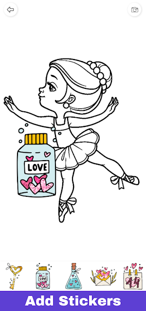 Ballerina Coloring Glitter Screenshot 2