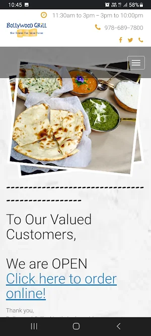 Bollywood Grill Screenshot 2