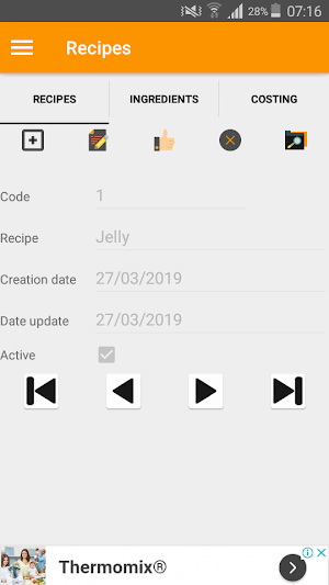 Recipe Costing Screenshot 2
