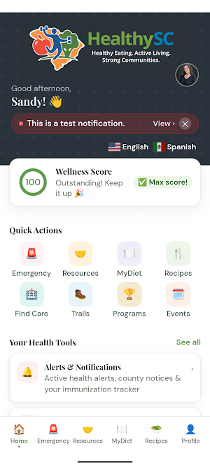 HealthySC Screenshot 1
