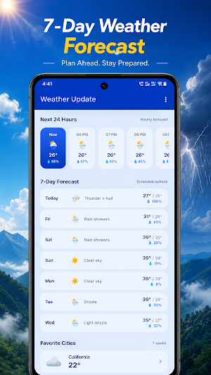 Weather Update and Forecast Screenshot 1