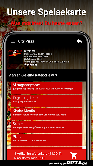 City Pizza Halle App Screenshot 3