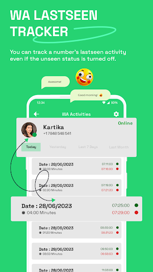 Whats Tracker : Online Tracker Screenshot 2