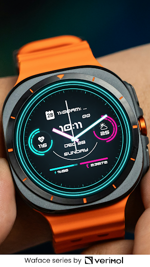 AW19 Neon Cyberpunk Watch Face Screenshot 3