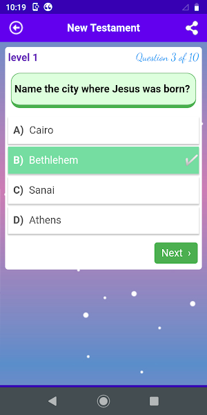 Bible quiz and memorization Screenshot 1