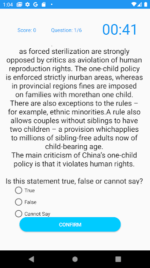 Verbal Reasoning Test Screenshot 2