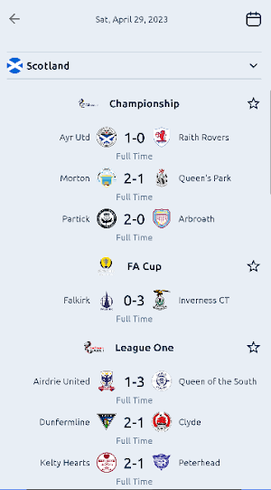 Scotland Livescores Screenshot 0
