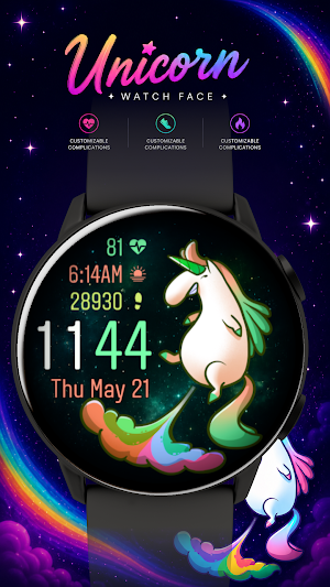 Unicorn Watch Face Screenshot 3