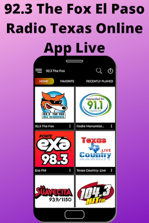 92.3 The Fox El Paso Radio Texas Online App Live Screenshot 0