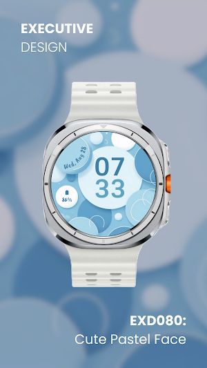 EXD080: Cute Pastel Watch Face Screenshot 2
