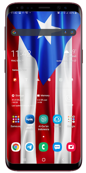 PuertoRico Flag Live Wallpaper Screenshot 2