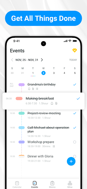 Calendar Planner - Agenda App Screenshot 1