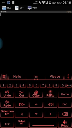 AI Keyboard Theme Neon Red Screenshot 3