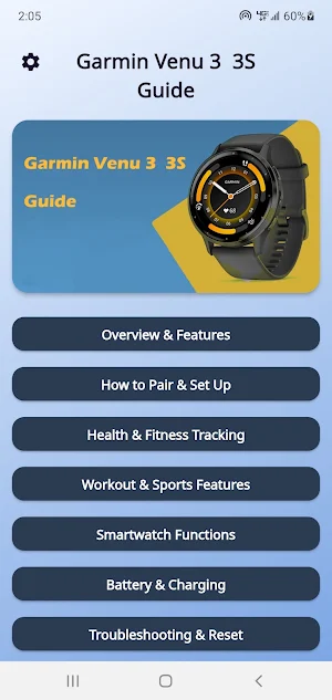 Garmin Venu 3  3S Guide Screenshot 0