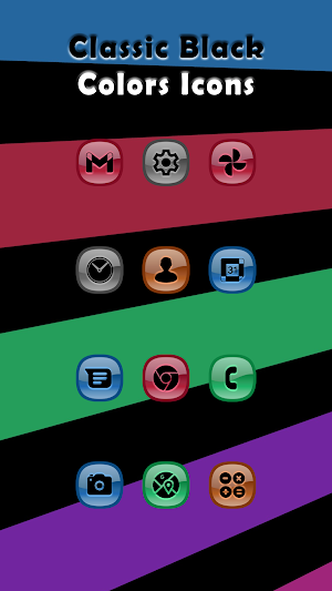 Classic Shadow Black Icons Screenshot 0