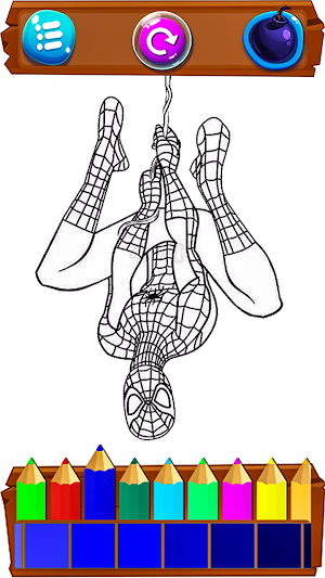 Super Hero Cartoons Coloring Screenshot 0