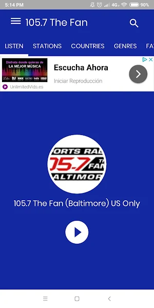 105.7 The Fan Baltimore Screenshot 0