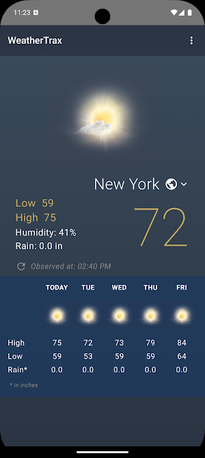 WeatherTrax: Simple Forecasts Screenshot 3