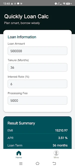 Quickly Loan Calc Screenshot 0