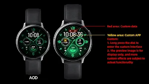 Green Firefly Quartz Wear OS Screenshot 0