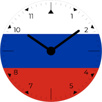Russia Analog Watch Face