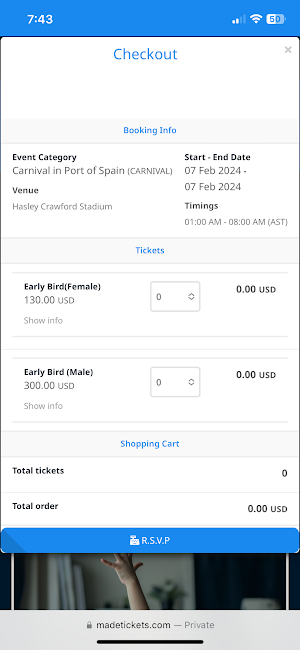 MADE Tickets Screenshot 2