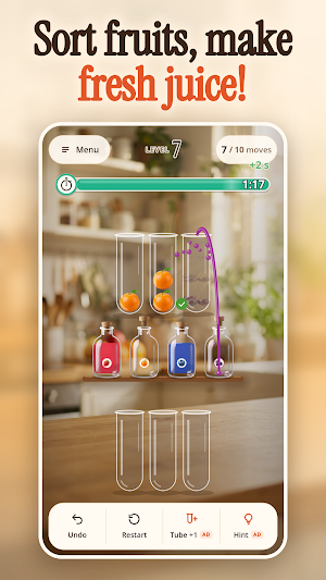 Juice Sort: Fruit Sort Puzzle Screenshot 0