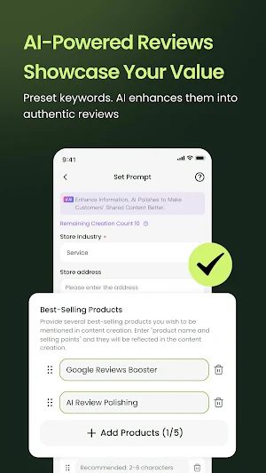 Tapget AI - Review Booster Screenshot 2