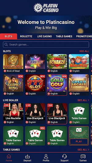 Platincasino Screenshot 0