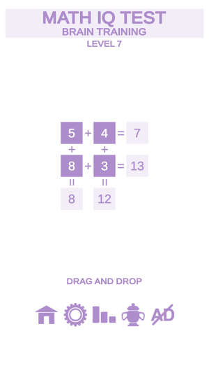 Math IQ test + Brain Training Screenshot 2