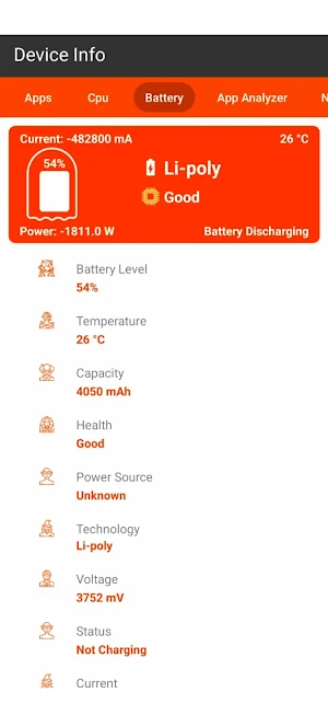 Device info System, CPU, Phone Screenshot 2